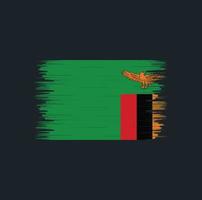 cepillo de bandera de zambia. bandera nacional vector