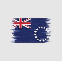 Cook Islands Flag Brush. National Flag vector