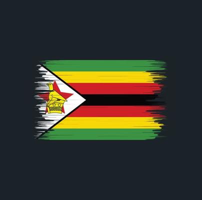 Zimbabwe Flag Brush. National Flag