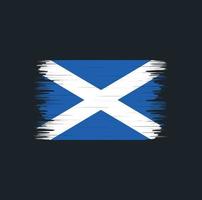 cepillo de la bandera de Escocia. bandera nacional vector