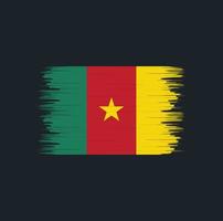 Cameroon Flag Brush. National Flag vector