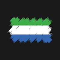 Sierra Leone Flag Brush. National Flag vector