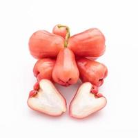 Rose apple isolated on white background. Food and health care concept photo