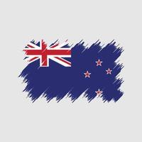 cepillo de bandera de nueva zelanda. bandera nacional vector