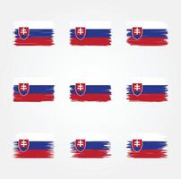 Slovakia Flag Brush. National Flag vector