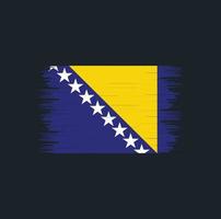 cepillo de la bandera de bosnia. bandera nacional vector