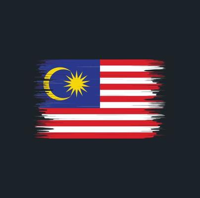 Malaysia Flag Brush. National Flag
