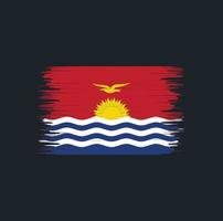 cepillo de bandera de kiribati. bandera nacional vector