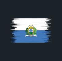 cepillo de bandera de san marino. bandera nacional vector