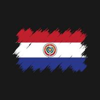 pincel de bandera paraguaya. bandera nacional vector