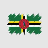 Dominica Flag Brush. National Flag vector