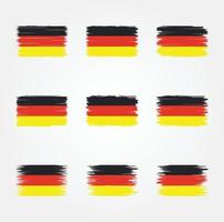 colección de pinceles de bandera de alemania vector