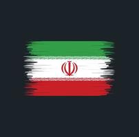 Iran Flag Brush. National Flag vector