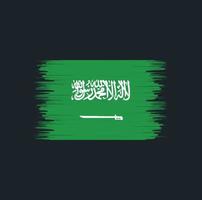 pincel de bandera de arabia saudita. bandera nacional vector