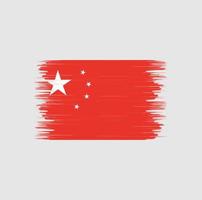 China Flag Brush. National Flag vector