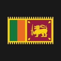 vector de la bandera de sri lanka. bandera nacional