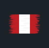 pincel de bandera peruana. bandera nacional vector
