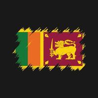 cepillo de bandera de sri lanka. bandera nacional vector