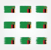 cepillo de bandera de zambia. bandera nacional vector