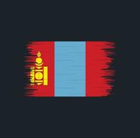 Mongolia Flag Brush. National Flag vector