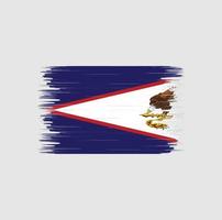 cepillo de bandera de samoa americana. bandera nacional vector