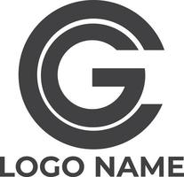 cg, diseño de letra del logotipo gc vector