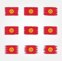 Kyrgyzstan Flag Brush. National Flag vector