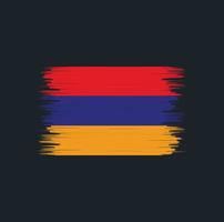 pincel de bandera de armenia. bandera nacional vector