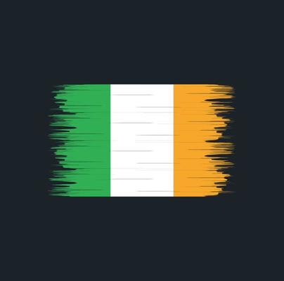 Ireland Flag Brush. National Flag