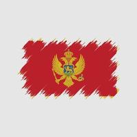 cepillo de bandera de montenegro. bandera nacional vector