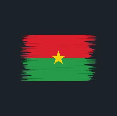 Burkina Faso Flag Brush. National Flag