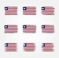 cepillo de la bandera de liberia. bandera nacional vector