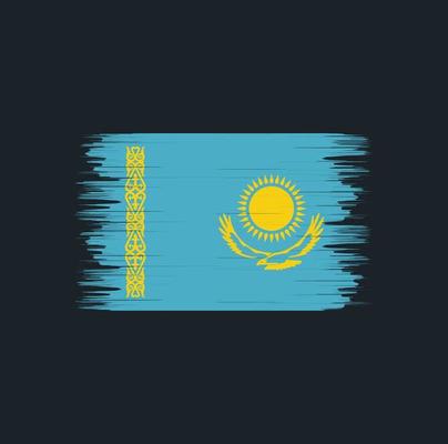 Kazakhstan Flag Brush. National Flag