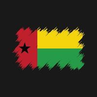 pincel de bandera de guinea bissau. bandera nacional vector