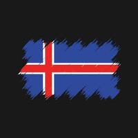 Iceland Flag Brush. National Flag vector