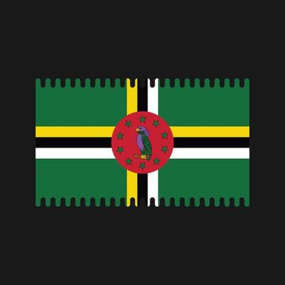 Dominica Flag Vector. National Flag