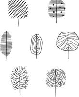 Set of Hand Drawn Trees vector