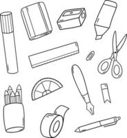 Back to School Hand Drawn Set vector