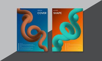 Set of vector abstract trendy, futuristic gradient illustrations, backgrounds for the cover of magazines about dreams, future, music poster.