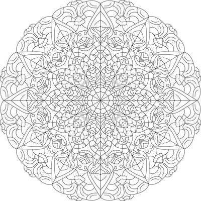 Vector hand drawn doodle mandala. Mehendi, tattoo, decoration, Henna, Coloring book page.