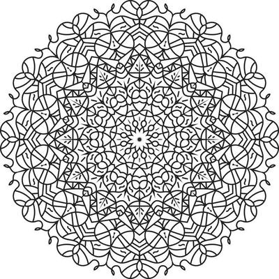 Vector hand drawn doodle mandala. Mehendi, tattoo, decoration, Henna, Coloring book page.