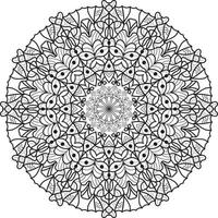 vector dibujado a mano doodle mandala. mehendi, tatuaje, decoración, henna, página de libro para colorear.