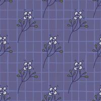 Hand drawn vintage flower seamless pattern. Simple floral wallpaper. vector
