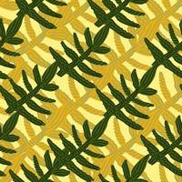 Seamless pattern with strange tropical leaves. Contemporary leaf plants endless wallpaper. Abstract floral background.