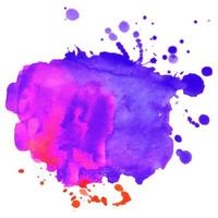 Abstract isolated colorful vector watercolor splash. Grunge element for paper design. Vector illustration