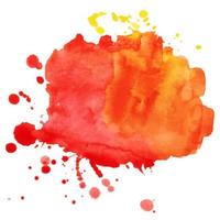 Abstract isolated colorful vector watercolor splash. Grunge element for paper design. Vector illustration