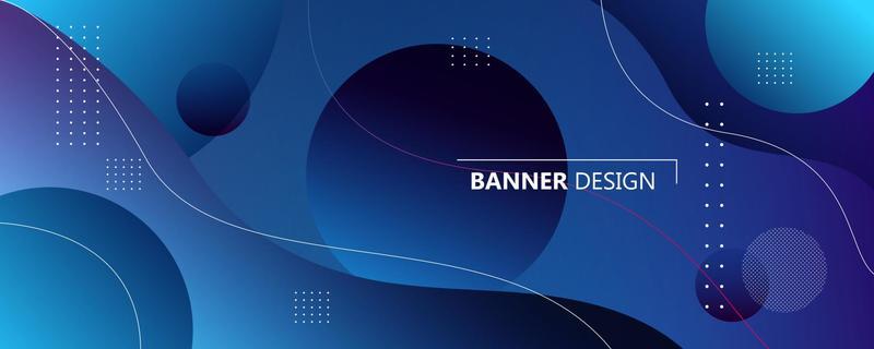 modern banner background. gradation, dark blue, gradation, circle, wave, concept banner, business, etc.eps 10