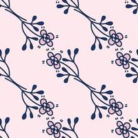 Hand drawn vintage flower seamless pattern. Simple floral wallpaper. vector