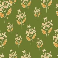 Hand drawn vintage flower seamless pattern. Hand drawn elegant botanical wallpaper. vector
