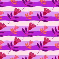 Flower seamless pattern in naive art style. Abstract simple floral wallpaper. vector